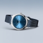 Preview: Bering Damenuhr Edelstahl Saphirglas Milanaise Blau Flach 31mm 17031-307