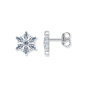 Preview: Seinerzeit Ohrringe Ohrstecker Frosty Schneeflocke 925 Silber SZA-2990-271
