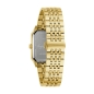Preview: Bulova Herrenuhr Quarz Edelstahl Rechteckig Goldfarben Saphirglas 32mm 97B236