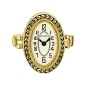 Preview: Bulova Damenuhr Ringuhr Edelstahl Saphirglas Goldfarben 97L188