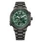 Preview: Citizen Promaster Herrenuhr Funkuhr Solar Saphirglas Grau Grün AT8304-57W