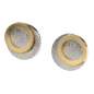 Preview: Ernstes Design Damen Ohrringe Ohrstecker Rund Bicolor Edelstahl E593