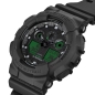 Preview: Casio G-SHOCK Herrenuhr Analog/Digital Schwarz Grün 20BAR GA-100BEG-1AER