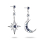 Preview: THOMAS SABO Ohrstecker Ohrhänger 925er Silber Stern Mond Blau H2379-166-1