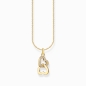 Preview: THOMAS SABO Damen Halskette Silber Herzen Goldfarben KE2267-414-14-L45V