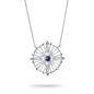 Preview: THOMAS SABO Halskette 925er Silber Stern Blau 40-45cm KE2393-166-1-L45V