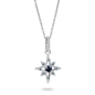 Preview: THOMAS SABO Halskette 925er Silber Stern Blau 45-50cm KE2394-166-1-L50