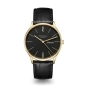Preview: Sternglas Herrenuhr Berlin Saphirglas Schwarz Leder 38mm S01-BE04-HE03