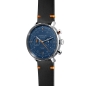 Preview: Sternglas Hamburg Chrono Edition Küste Saphirglas Blau S01-HC06-EB05