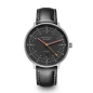 Preview: Sternglas Hamburg Automatik neugraphit Herrenuhr Leder S02-HH39-BR02