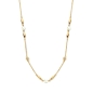 Preview: Spirit Icons Damenkette Silber Goldfarben Perle 45cm 11032-45