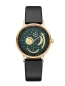 Preview: UMR Ruhla Damenuhr Himmelsscheibe von Nebra Leder 32mm Goldfarben 20736