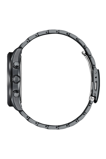 Citizen Herrenuhr Funkuhr Solar Saphirglas Mondphase Schwarz BY1035-56L