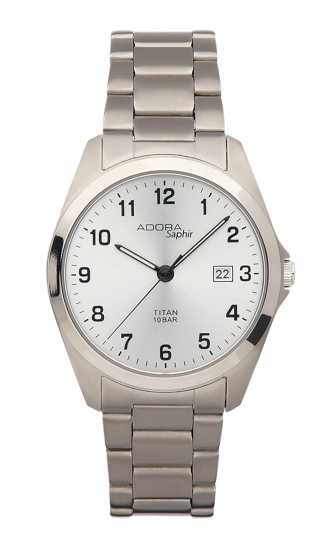 Adora Herrenuhr Titan Saphirglas Datum 10BAR 39mm AS4292