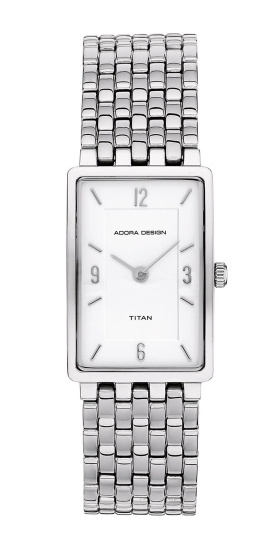 Adora Damenuhr Titan Titanium Quarz Rechteckig AD8493