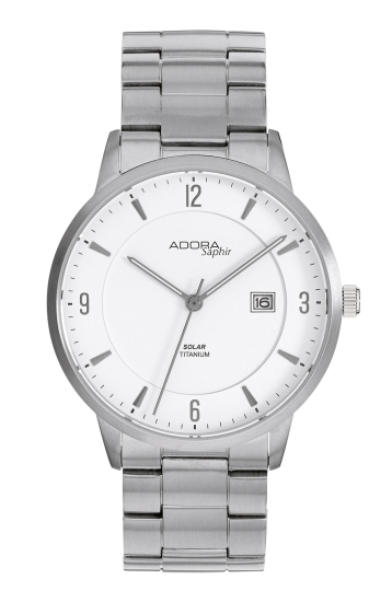 Adora Herrenuhr Titan Titanium Solar Saphirglas Datum 10BAR AS4685