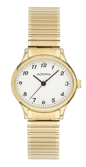 Adora Damenuhr Edelstahl Oval Zugarmband Goldfarben 29mm AB6640