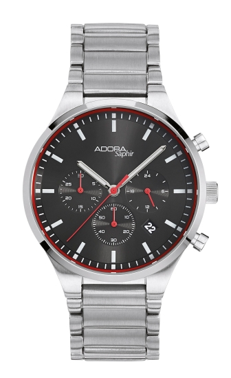 Adora Herrenuhr Titan Titanium Chrono Saphirglas Datum 10BAR AS4705