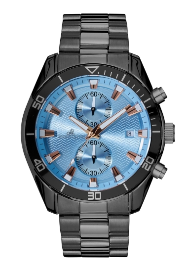 Adora Herrenuhr Chronograph Edelstahl Datum Schwarz 10BAR AN2407