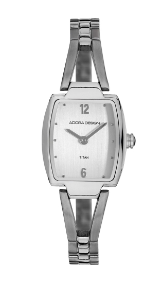 Adora Damenuhr Titan Quarz Halbspange Rechteckig AD8789