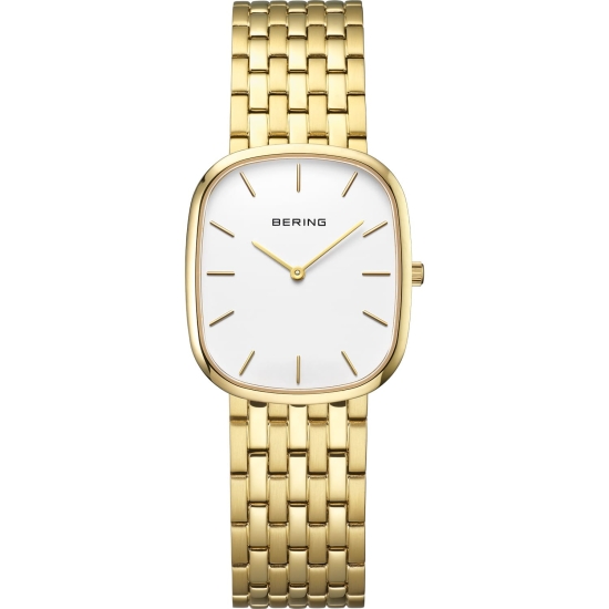 Bering Damenuhr Edelstahl Quarz Saphirglas Goldfarben 12526-734