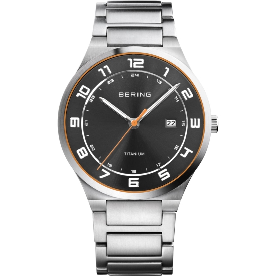 Bering Herrenuhr Titanium Datum Saphirglas 10BAR 39mm 15139-709