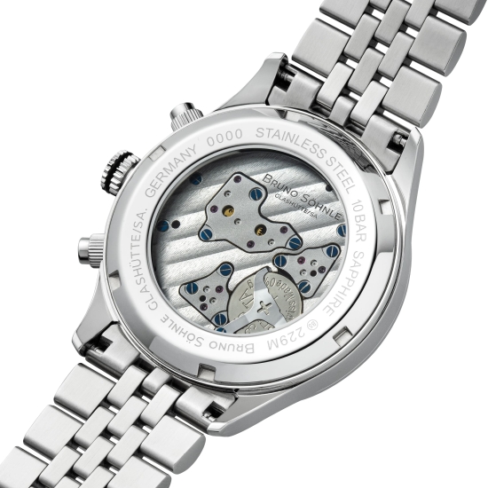 Preview: Bruno Söhnle Glashütte Herrenuhr Turin Chronograph Großdatum 17-13229-740
