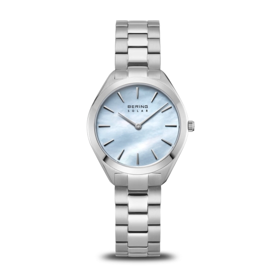 Bering Damenuhr Solar Edelstahl Saphirglas Flach 31mm 17331-707