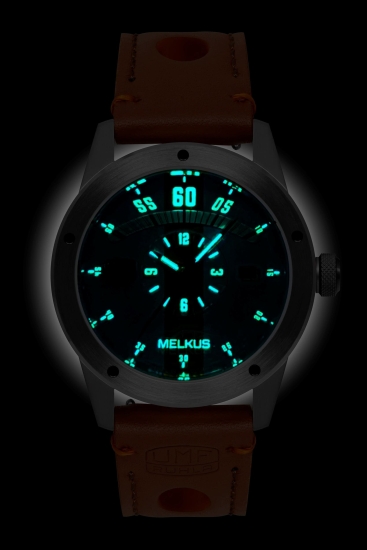 Preview: UMF Ruhla Melkus Herrenuhr Automatik Saphirglas Blau Orange 1862-3