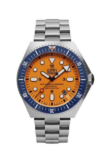 UMF Ruhla Herrenuhr Automatik Kampfschwimmer Orange Limited 1928M-1