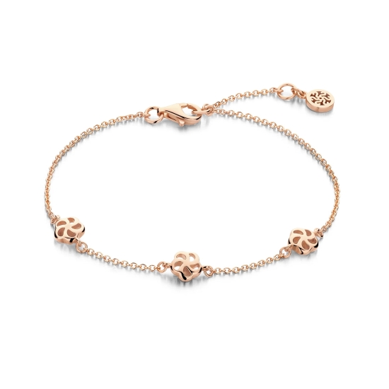 Spirit Icons Damen Armband 925 Silber Rosé Blüten 19cm 20724