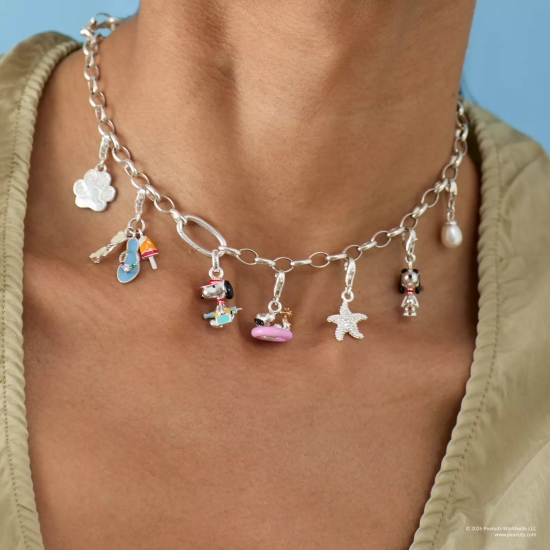 Preview: THOMAS SABO x Peanuts™ Snoopy mit Woodstock im Schwimmring 925 Silber 2244-427-7