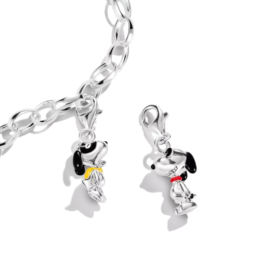 Preview: THOMAS SABO x Peanuts™ Charm Snoopy mit Sonnenbrille 925 Silber 2245-664-11