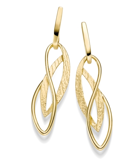 Max Fröhlich Damen Ohrringe Ohrhänger 925er Silber Goldfarben 24-410