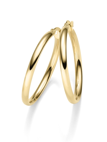 Max Fröhlich Damen Ohrringe Creolen 333er Gelbgold 28,5mm 25-445