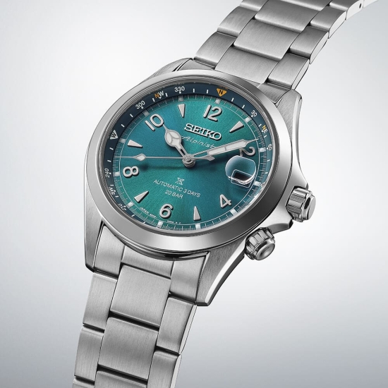 Preview: Seiko Prospex Alpinist Automatik Herrenuhr Saphirglas Blau 39,5mm SPB503J1
