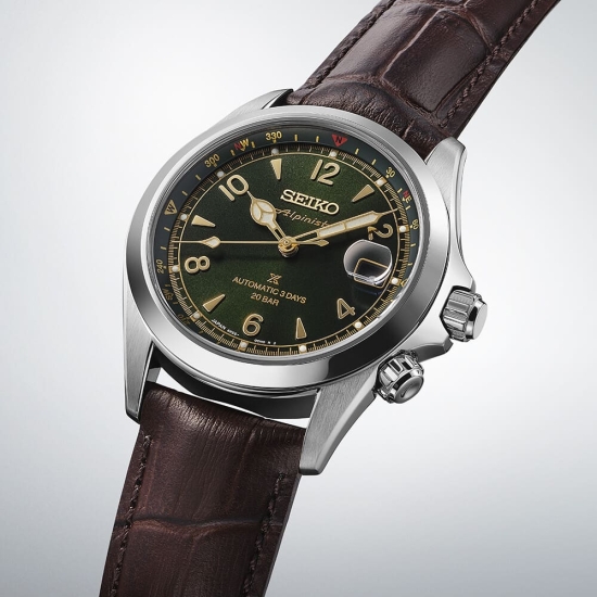 Preview: Seiko Prospex LAND Alpinist Automatik Saphirglas Leder SPB507J1