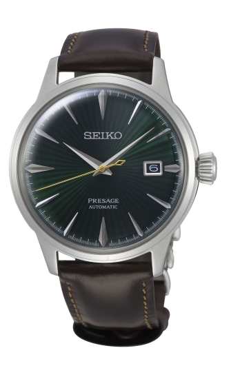 Seiko Presage Herrenuhr Automatik Datum Leder Braun SRPD37J1