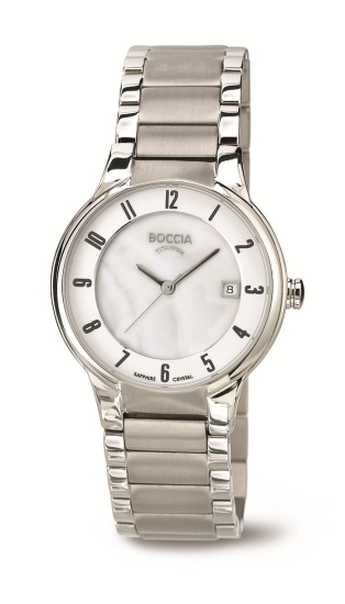 Boccia Titanium Damenuhr Quarz Datum Saphirglas 30mm 3301-01