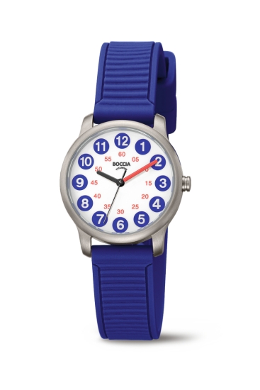 Boccia Titanium Kinderuhr Titan Quarz Blau 28mm 3373-05