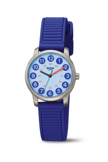 Boccia Titanium Kinderuhr Titan Quarz Blau 28mm 3373-06