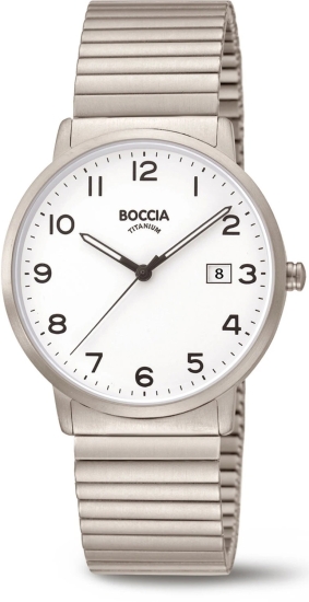 Boccia Titanium Herrenuhr Quarz Titan Datum Zugarmband 39mm 3660-01