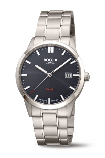 Boccia Titanium Herrenuhr Solar Saphirglas Datum 39mm 3673-02