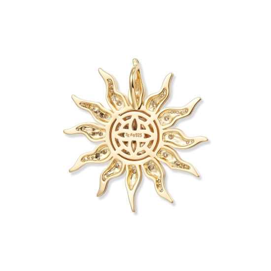 Preview: Seinerzeit Anhänger Sol Sonnen 925 Silber Goldfarben SZA-3960-461