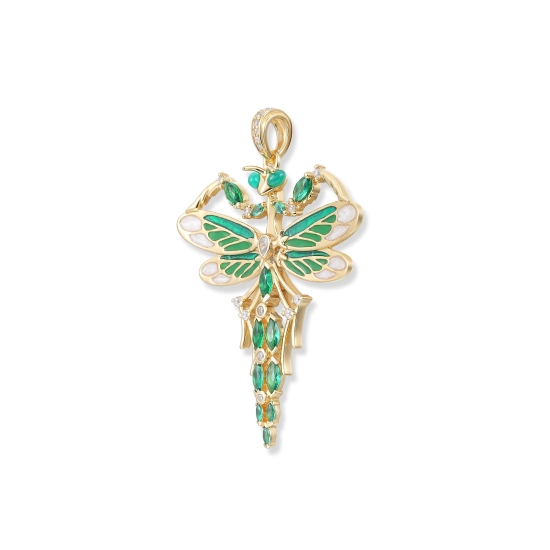 Preview: Seinerzeit Anhänger Gottesanbeter Romeo 925 Silber Goldfarben SZA-3960-472