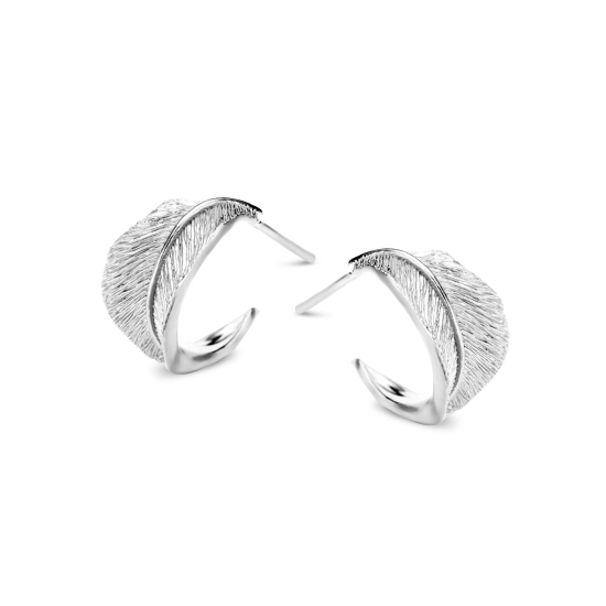Spirit Icons Damen Ohrringe Steckcreole 925 Silber Blatt 41931