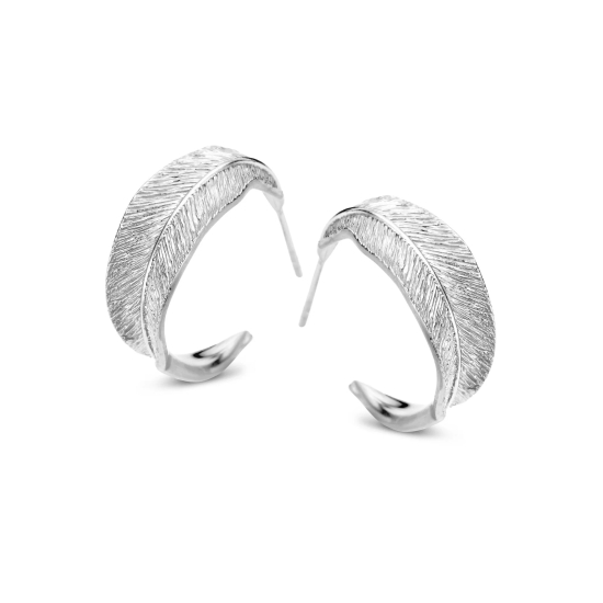 Spirit Icons Damen Ohrringe Steckcreole 925er Silber Blatt 41941