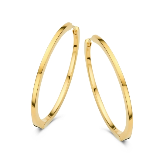 Spirit Icons Damen Ohrringe Creolen 925 Silber Goldfarben 30mm 41972