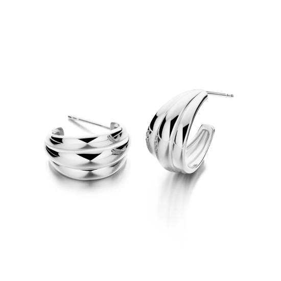 Spirit Icons Damen Ohrringe Steckcreole 925er Silber 16mm 42521