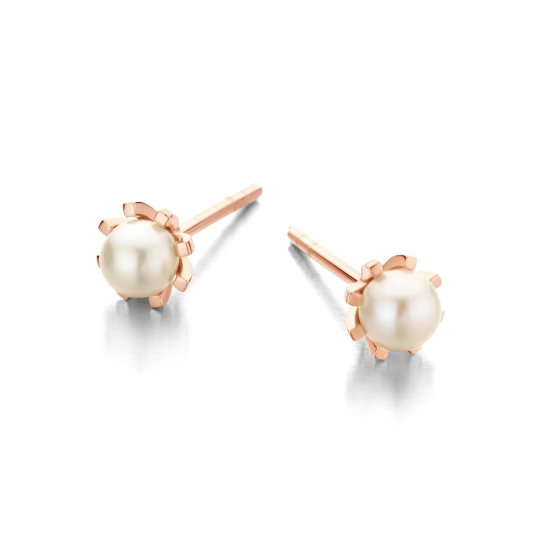 Spirit Icons Damen Ohrringe Ohrstecker 925 Silber Rosé Perle 42564